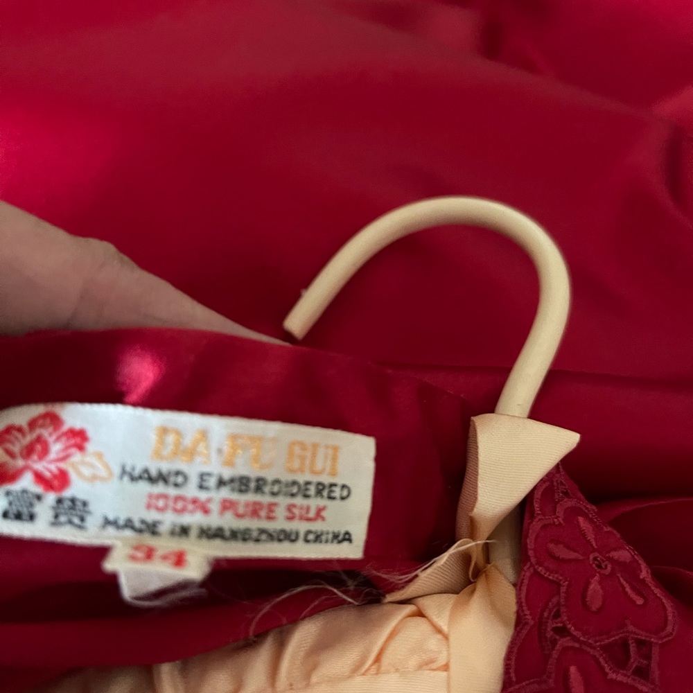 Super cute little red dress. 100% silk